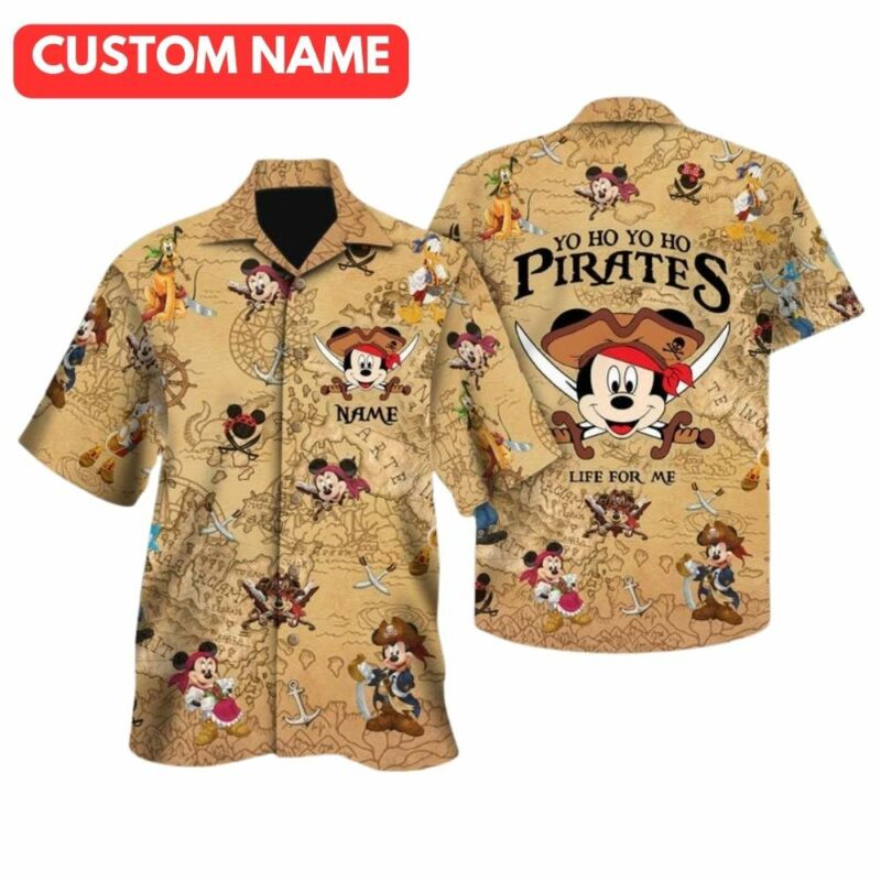 Personalized mickey cruise pirates of the caribbean hawaiian shirt 1