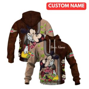 Personalized Mountain Dew Mickey And Minnie All Over Print Hoodie