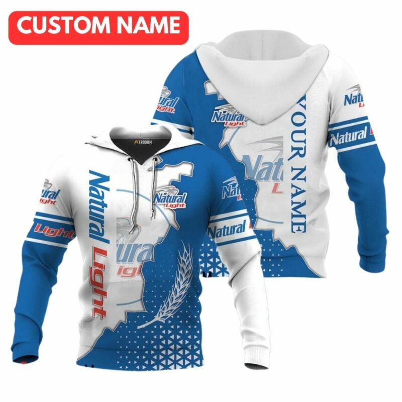 Personalized natural light white and blue cracking 3d hoodie 1
