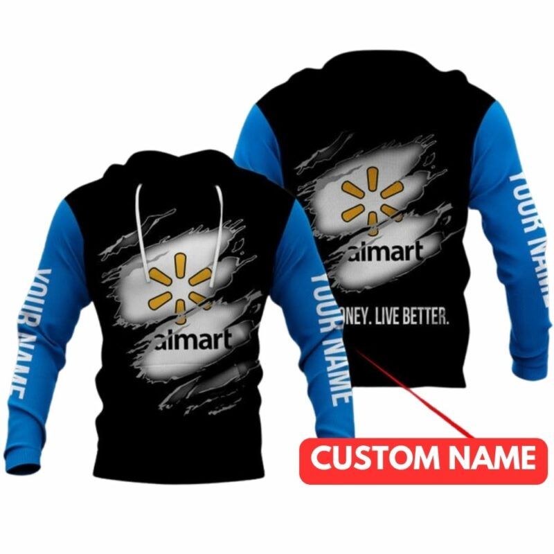 Personalized scratch logo walmart 3d hoodie 1