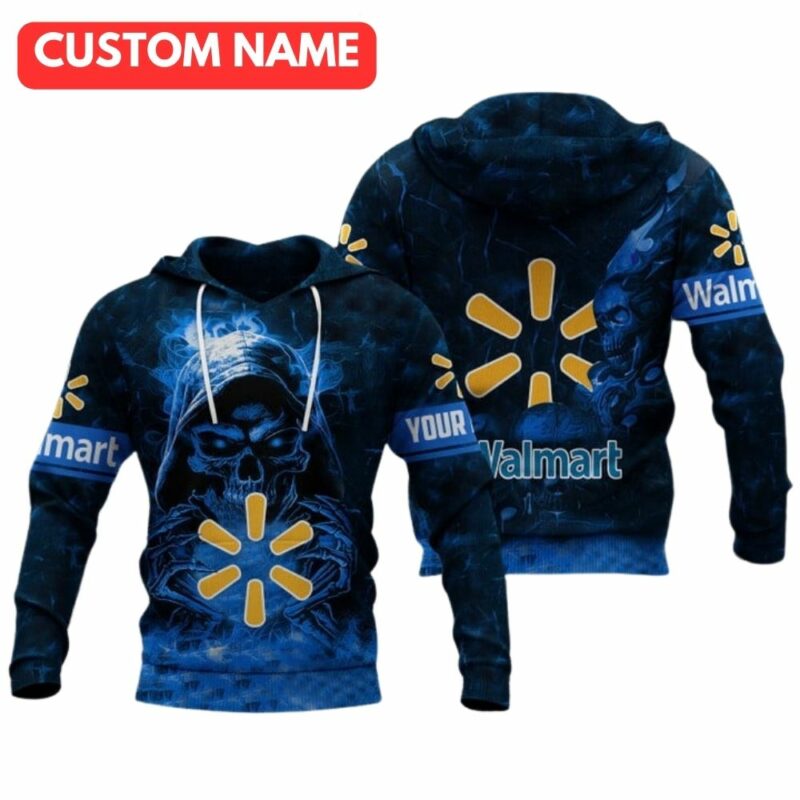 Personalized skull hold logo walmart 3d hoodie 1