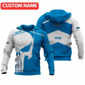 Personalized Skull Punisher With Logo Sysco All Over Print Hoodie