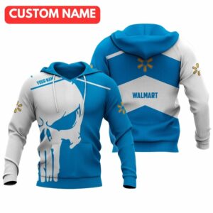 Personalized Skull Punisher With Logo Walmart All Over Print Hoodie