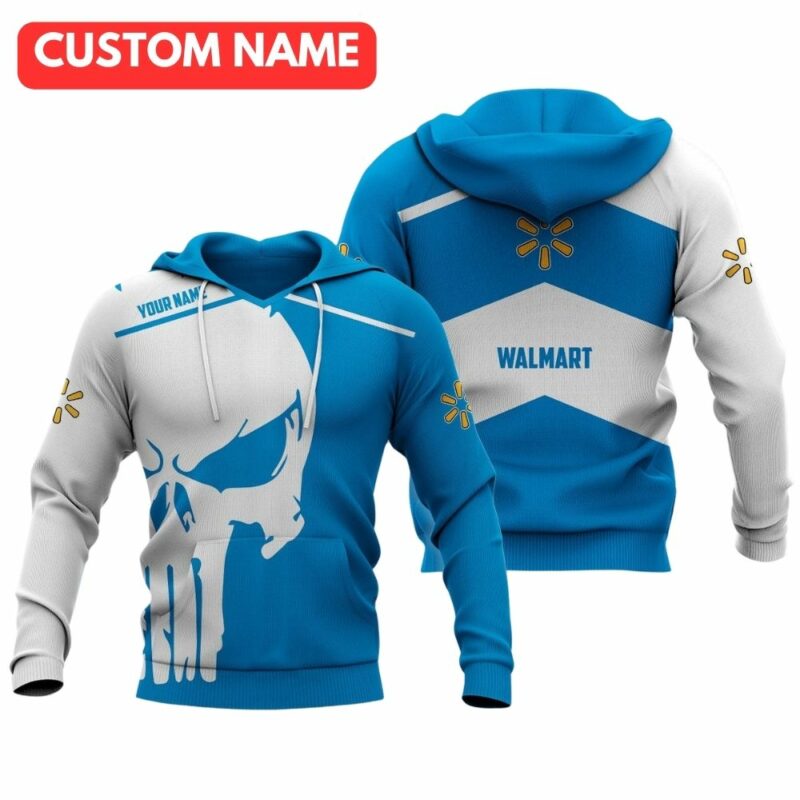 Personalized skull punisher with logo walmart 3d hoodie 1