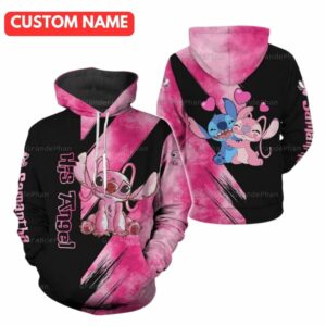 Personalized Stitch And His Angel All Over Print Hoodie