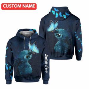 Personalized Stitch And Lilo All Over Print Hoodie