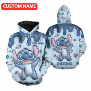Personalized Stitch Ohana All Over Print Hoodie