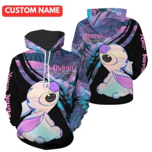Personalized Stitch Ohana Means Family Lilo And Stitch Lovers All Over Print Hoodie