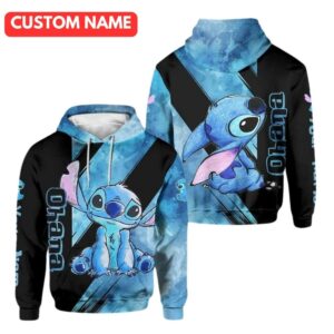 Personalized Stitch Watercolor All Over Print Hoodie
