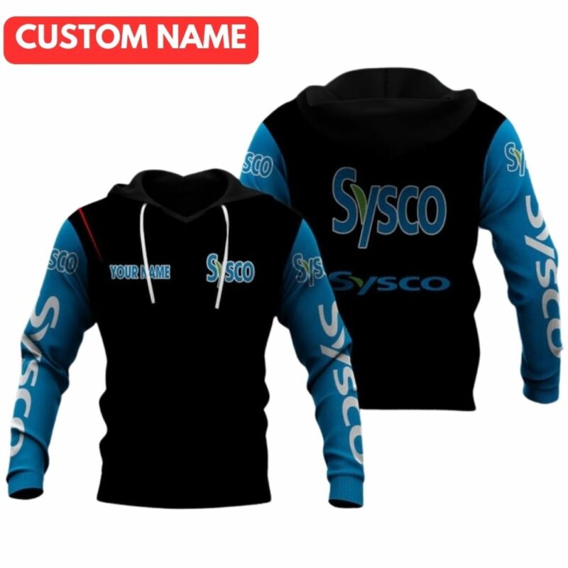 Personalized sysco in my heart black and blue funny 3d hoodie 1