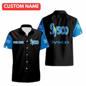 Personalized Sysco In My Heart Black And Blue Funny Hawaiian Shirt