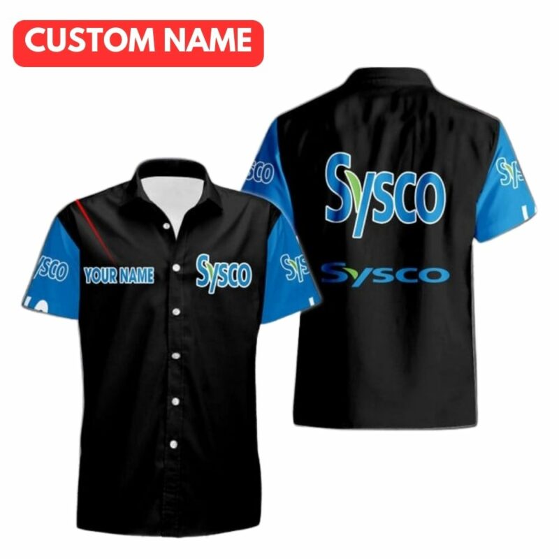Personalized sysco in my heart black and blue funny hawaiian shirt 1