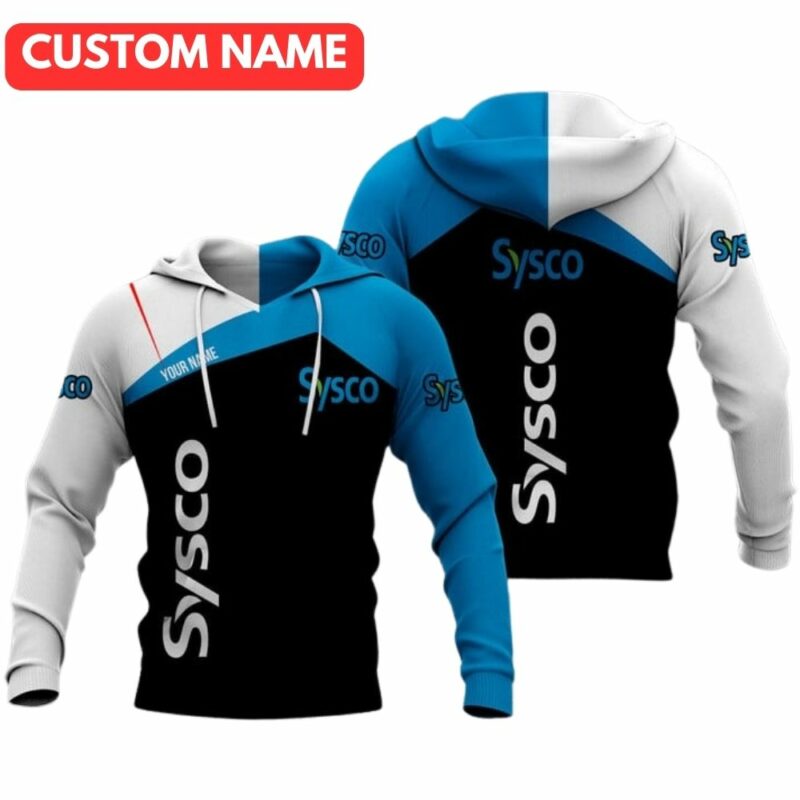 Personalized sysco in my heart black blue and white 3d hoodie 1