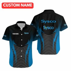 Personalized Sysco Logo Black And Blue Hawaiian Shirt