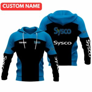 Personalized Sysco Logo In My Heart Black And Blue All Over Print Hoodie