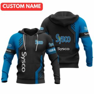 Personalized Sysco Logo In My Heart Black And Blue Funny All Over Print Hoodie
