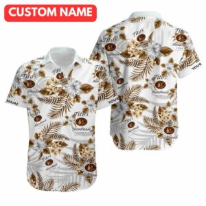 Personalized Tito's Floral Flower Pattern Tropical Vacation Summer Hawaiian Shirt