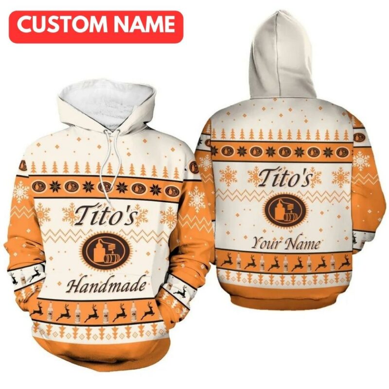 Personalized titos handmade for christmas 3d hoodie 1