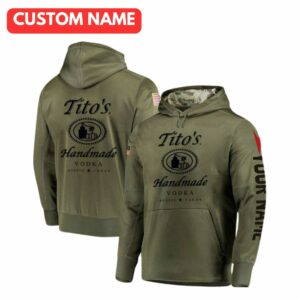 Personalized Tito's Handmade Vodka Army All Over Print Hoodie