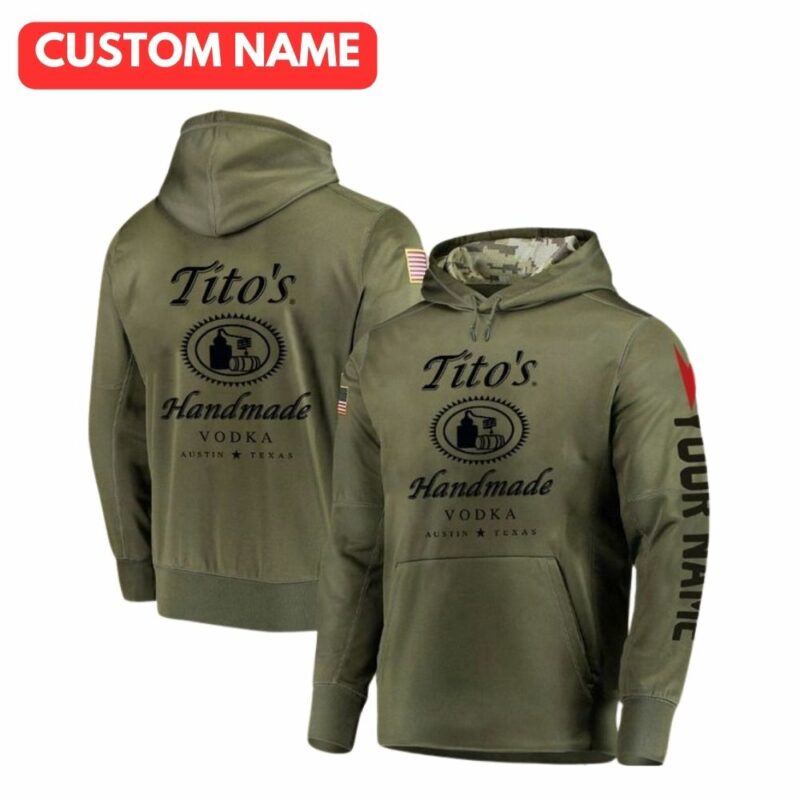 Personalized titos handmade vodka army 3d hoodie 1