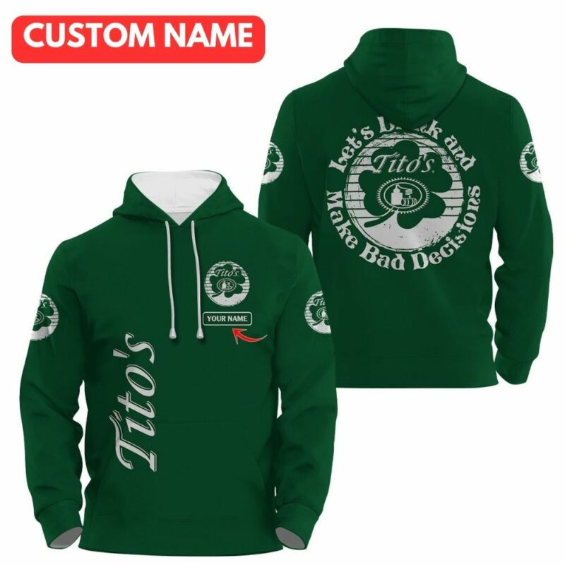 Personalized titos st patricks day 3d hoodie 1