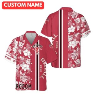 Personalized Tropical Flowers Fireball Hawaiian Shirt