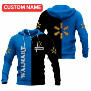 Personalized Walmart Black And Blue All Over Print Hoodie