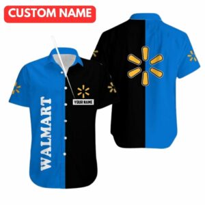 Personalized Walmart Black And Blue Hawaiian Shirt