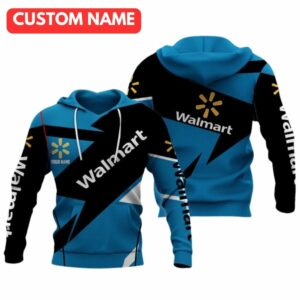 Personalized Walmart Black And Blue Logo All Over Print Hoodie