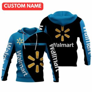 Personalized Walmart Black And Blue Logo Funny All Over Print Hoodie
