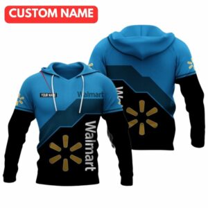 Personalized Walmart Blue And Black All Over Print Hoodie