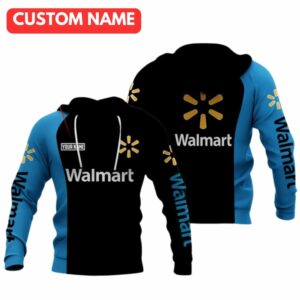 Personalized Walmart In My Heart Logo Black And Blue Uniform All Over Print Hoodie