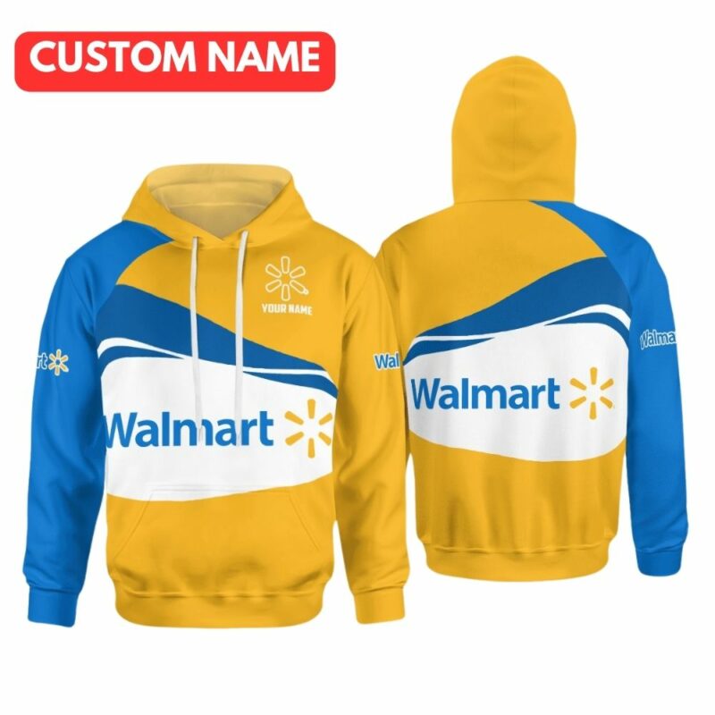Personalized walmart in my heart logo blue white and orange 3d hoodie 1