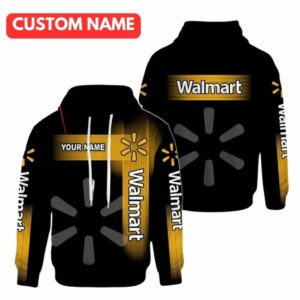 Personalized Walmart Logo Black All Over Print Hoodie