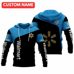 Personalized Walmart Logo Blue And Black All Over Print Hoodie