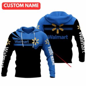 Personalized Walmart Logo In My Heart Blue And Black All Over Print Hoodie