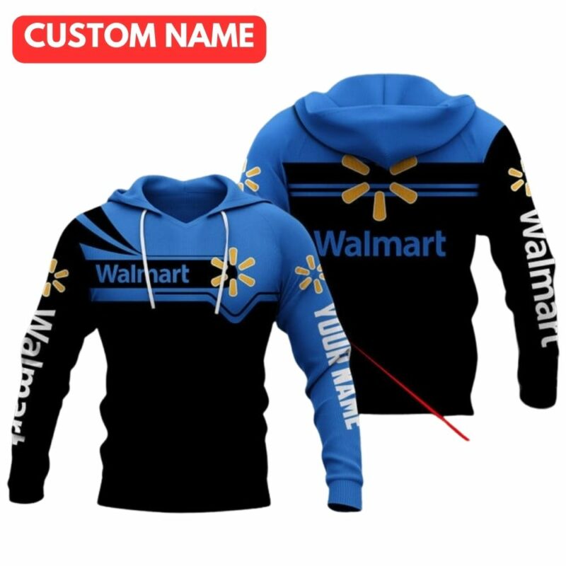 Personalized walmart logo in my heart blue and black 3d hoodie 1