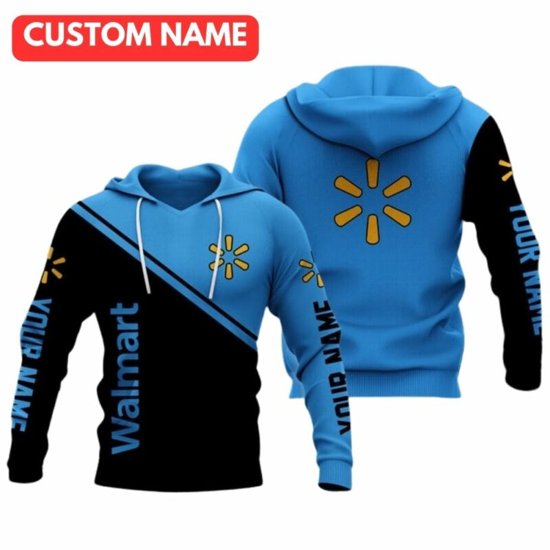 Personalized walmart logo in my heart blue and black funny 3d hoodie 1
