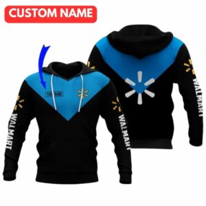 Personalized Walmart Logo In My Heart Blue And Black Uniform All Over Print Hoodie