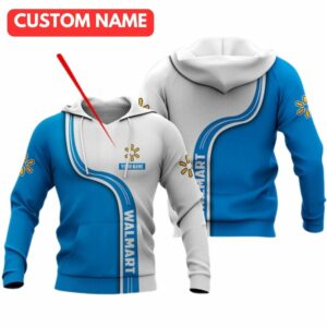 Personalized Walmart Logo In My Heart Blue And White All Over Print Hoodie