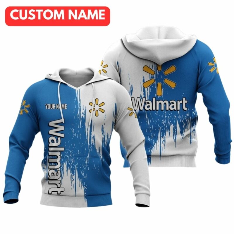 Personalized walmart logo in my heart blue and white colorful 3d hoodie 1