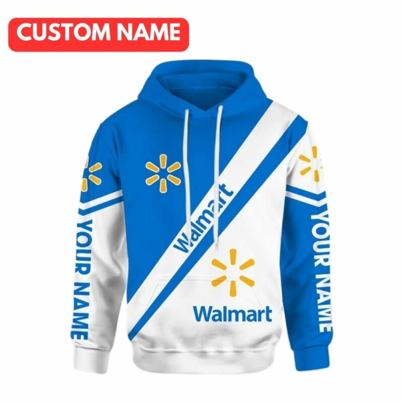 Personalized walmart logo white 3d hoodie 1