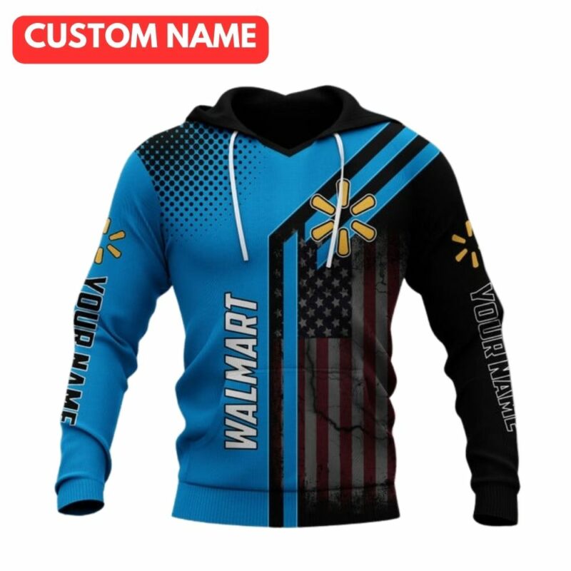 Personalized walmart with flag american for 4th of july 3d hoodie 1