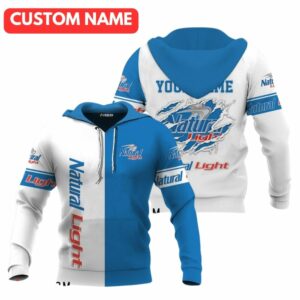 Personalized White And Blue Natural Light Claw All Over Print Hoodie