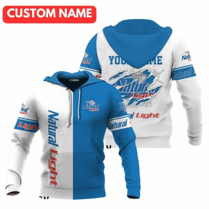 Personalized white and blue natural light claw 3d hoodie 1