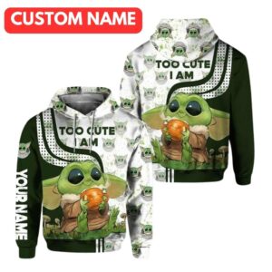 Personalized Yoda Too Cute I Am Star Wars All Over Print Hoodie