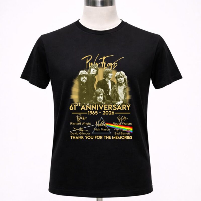 Pink Floyd 61st Anniversary 1965 2026 Thank You For The Memories Signature 1 T Shirt 10