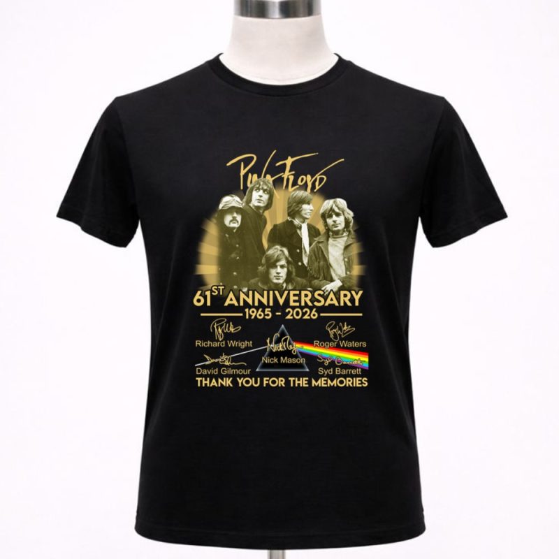 Pink Floyd 61st Anniversary 1965 2026 Thank You For The Memories Signature 1 T Shirt 9