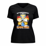 Pittsburgh Steelers Outfit With Snoopy And Charlie Brown 93rd Anniversary 1933 2026 5 Womens V Neck.jpg