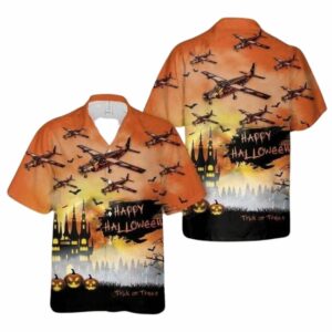 Plane Trick Or Treat Happy Halloween Hawaiian Shirt